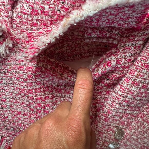 Aqua Tweed Double Breasted Blazer - Picture 6 of 7